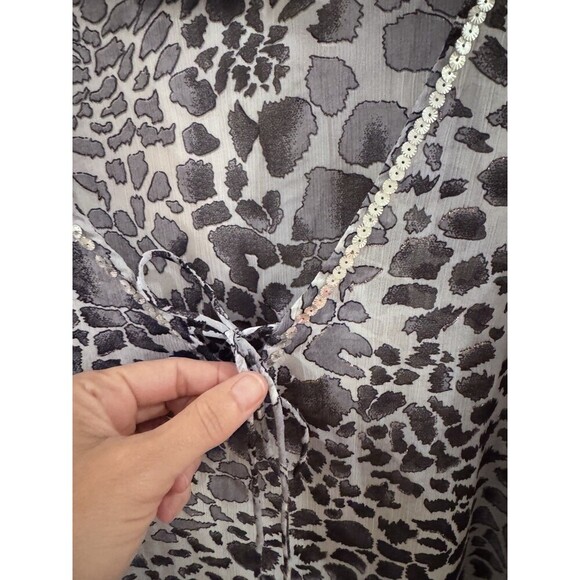 Susan Graver Women's Animal Print Blouse w/ Tank Top Set 2X Plus Size Dressy - Picture 4 of 6